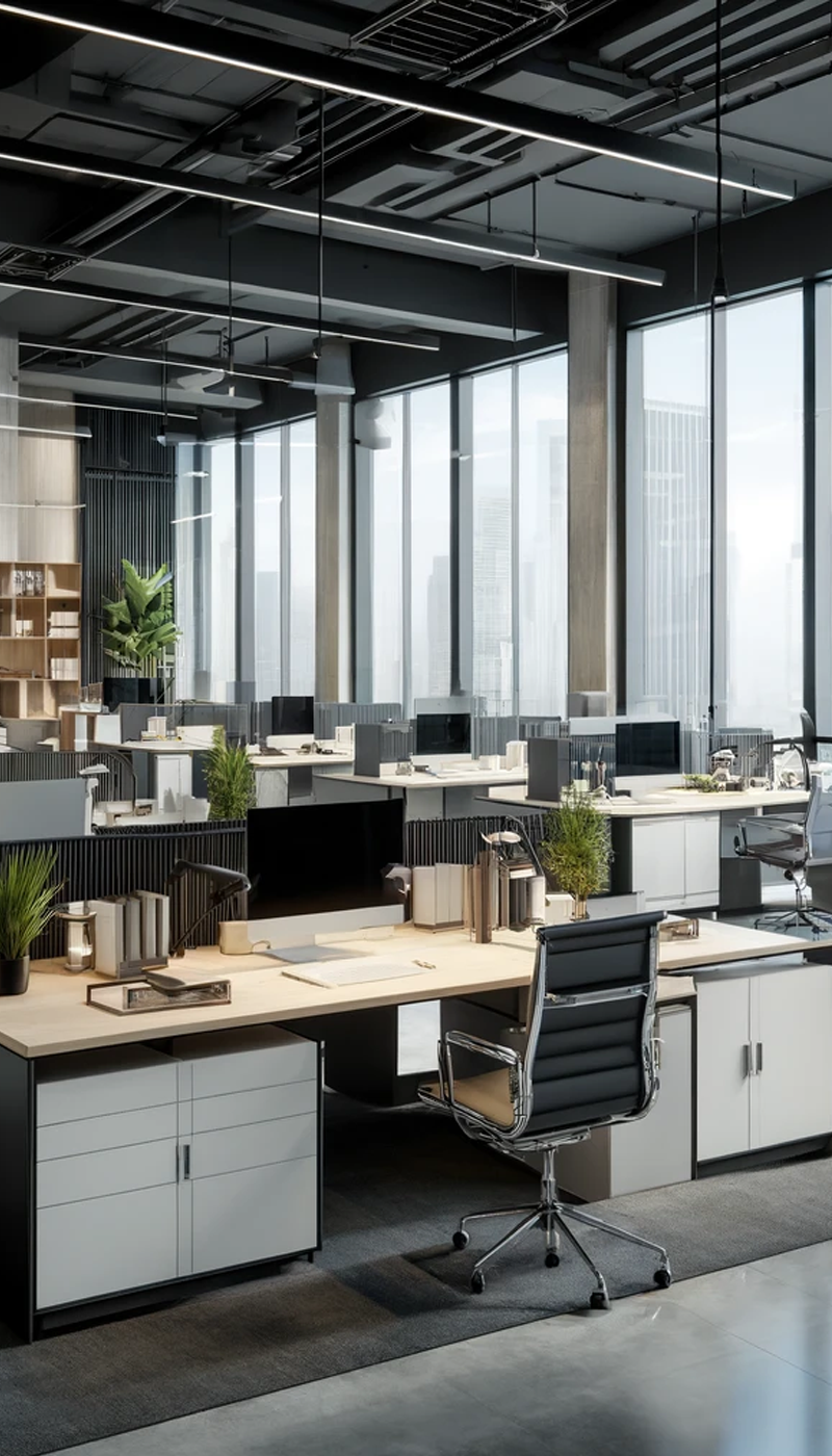 Remodeled modern office space with high-tech amenities